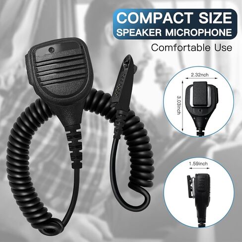 PMMN4021a Speaker Microphone PMMN4021 Heavy Duty Shoulder Mic with 3.5mm Audio Jack for Motorola Two Way Radio HT750 HT1250 HT1250LS HT1550 PR860 MTX850 MTX8250 PRO7150 PTX760 in Saudi Arabia