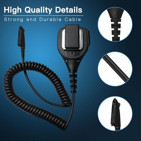 PMMN4021a Speaker Microphone PMMN4021 Heavy Duty Shoulder Mic with 3.5mm Audio Jack for Motorola Two Way Radio HT750 HT1250 HT1250LS HT1550 PR860 MTX850 MTX8250 PRO7150 PTX760 in Saudi Arabia
