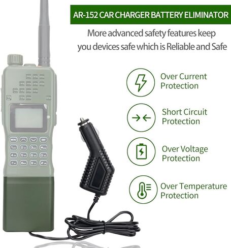 Baofeng AR-152 Pro12V Car Charger Battery Eliminator for AR-152 Tactical Walkie Talkie Two Way Radio Accessories in Saudi Arabia