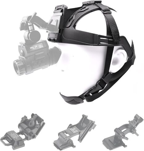 Tactical Soft Head Band, Heavy Duty Night Vision Head Strap Adjustable NVG Mount Cap for Headband Night Vision Goggles & Action Camera, for NV8000 NVG10 NVG30 NVG50 PVS 14 in Saudi Arabia