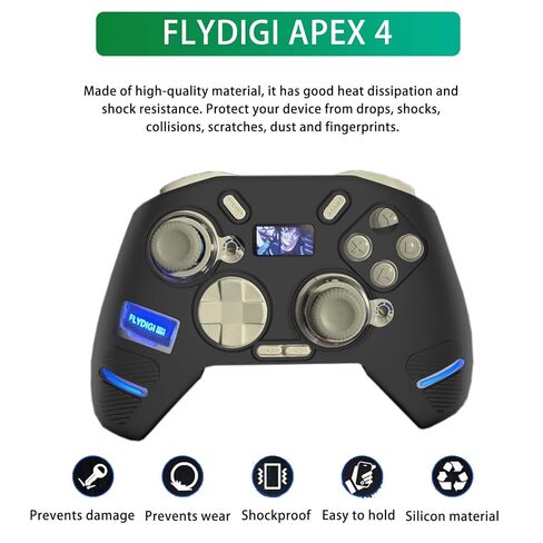 NOUKAJU Case for FLYDIGI APEX 4, Controller Case,Anti-Drop, Anti-Scratch,Shockproof,Silicone Protective Cover for FLYDIGI APEX 4 Wireless Controller(Black) in Saudi Arabia