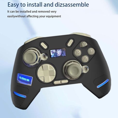 NOUKAJU Case for FLYDIGI APEX 4, Controller Case,Anti-Drop, Anti-Scratch,Shockproof,Silicone Protective Cover for FLYDIGI APEX 4 Wireless Controller(Black) in Saudi Arabia