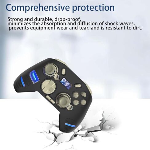 NOUKAJU Case for FLYDIGI APEX 4, Controller Case,Anti-Drop, Anti-Scratch,Shockproof,Silicone Protective Cover for FLYDIGI APEX 4 Wireless Controller(Black) in Saudi Arabia