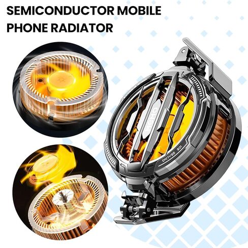 Magnetic Cell Phone Cooler, Phone Cooling Fan Portable Lightweight with Temperature Display for Mobile Gaming in Saudi Arabia