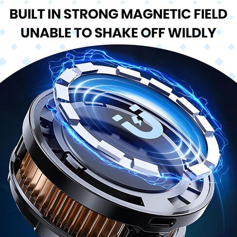 Magnetic Cell Phone Cooler, Phone Cooling Fan Portable Lightweight with Temperature Display for Mobile Gaming in Saudi Arabia