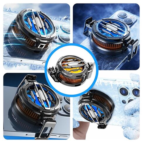 Magnetic Cell Phone Cooler, Phone Cooling Fan Portable Lightweight with Temperature Display for Mobile Gaming in Saudi Arabia