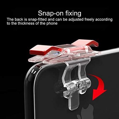 Mobile Phone Controller for Mobile Gaming Trigger, 6 Trigger Game Controller for iPhone & Android Phones, Compatible with PUBG Mobile/Knives Out/Call of Duty Mobile in Saudi Arabia