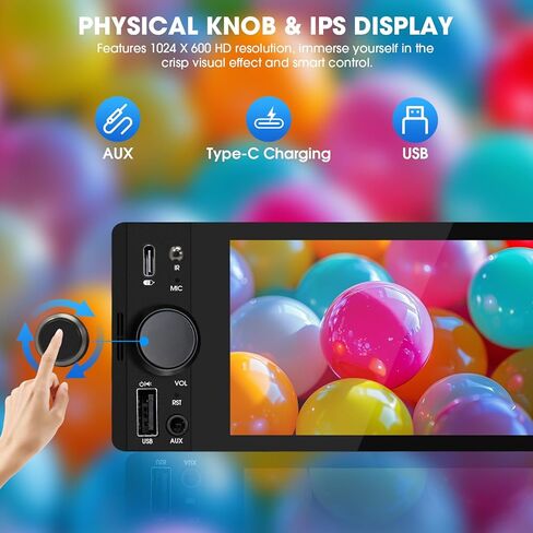 اباوتبيت ستيريو سيارة بلوتوث مزدوج دين - 7 انش HD لمس مشغل MP5 مستقبل صوت السيارة - فونيلينك | كاميرا الرؤية الخلفية | راديو AM/FM | USB/SD/AUX | مضخم صوت | SWC | جهاز تحكم عن بعد لاسلكي in Kuwait