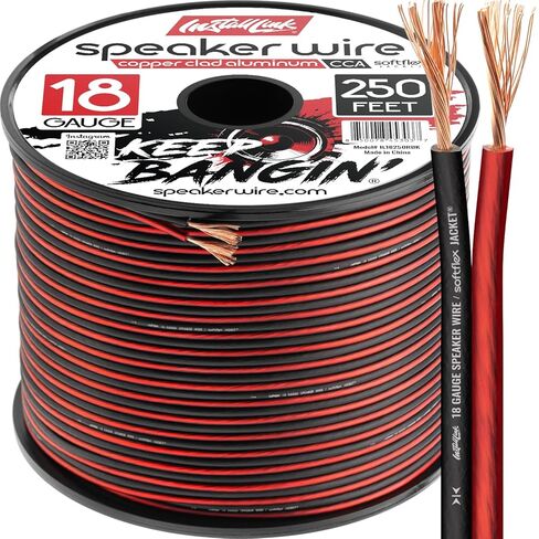 Install Link 18 AWG Gauge Speaker Wire Cable (100 Feet) Stereo, Car or Home Theater (CCA) in Saudi Arabia