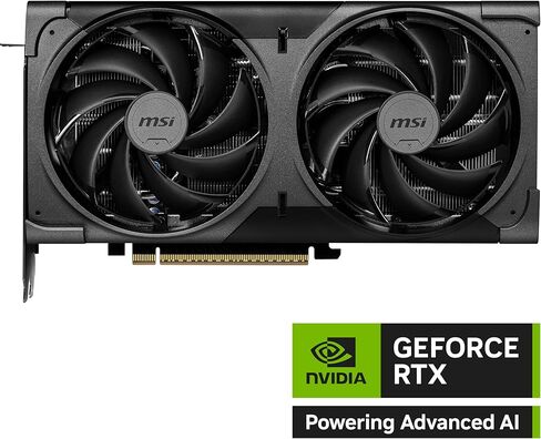 msi Gaming RTX 5070 12G Ventus 2X OC Black Graphics Card (12GB GDDR7, 192-bit, Extreme Performance: 2542 MHz, DisplayPort x3 2.1a, HDMI 2.1b, NVIDIA Blackwell Architecture) in Saudi Arabia