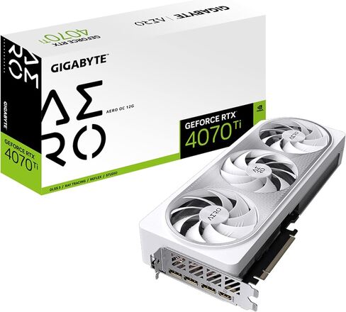 GIGABYTE GeForce RTX 5070 Ti AERO OC 16G Graphics Card, 16GB 256-bit GDDR7, PCIe 5.0, WINDFORCE Cooling System, GV-N507TAERO OC-16GD Video Card in Saudi Arabia