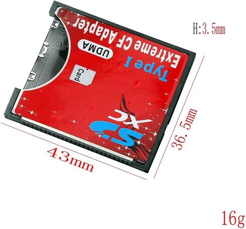 SD SDHC SDXC to CF Type I Compact Flash Memory Card Extreme Adapter Reader in Saudi Arabia