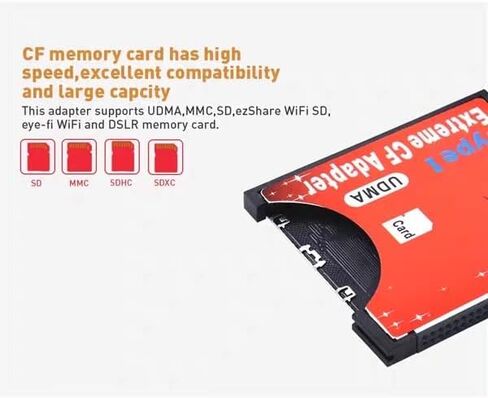 SD SDHC SDXC to CF Type I Compact Flash Memory Card Extreme Adapter Reader in Saudi Arabia