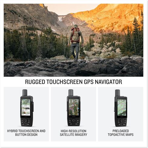 Garmin GPSMAP H1 Premium GPS Handheld Navigator with Touchscreen and Buttons, Durable IP67 Water Rating, Long Battery Life, Flashlight, Preloaded Maps | Signature Series Power Bundle in Saudi Arabia