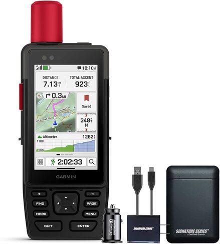 Garmin GPSMAP H1 Premium GPS Handheld Navigator with Touchscreen and Buttons, Durable IP67 Water Rating, Long Battery Life, Flashlight, Preloaded Maps | Signature Series Power Bundle in Saudi Arabia