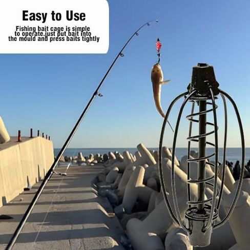 12 PcsSpringFishing Feeder Carp Bait of Bream Tackle Cage Bait Cage Holder Fishing Tackle Equipment Accessories in Saudi Arabia