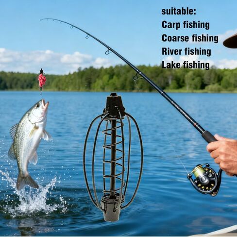 12 PcsSpringFishing Feeder Carp Bait of Bream Tackle Cage Bait Cage Holder Fishing Tackle Equipment Accessories in Saudi Arabia