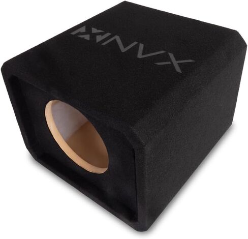 NVX NE81P Single 8" Ported Subwoofer Enclosure – 0.75 Cu Ft MDF Sub Box with Polyfil, 38Hz Slot Port, Spring Terminals, Black Carpet Finish in Saudi Arabia
