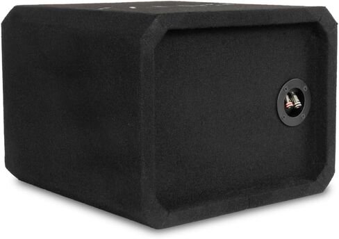 NVX NE81P Single 8" Ported Subwoofer Enclosure – 0.75 Cu Ft MDF Sub Box with Polyfil, 38Hz Slot Port, Spring Terminals, Black Carpet Finish in Saudi Arabia