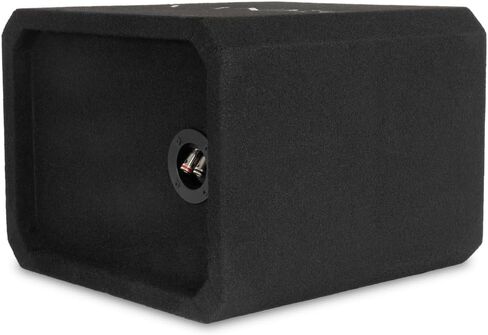 NVX NE81P Single 8" Ported Subwoofer Enclosure – 0.75 Cu Ft MDF Sub Box with Polyfil, 38Hz Slot Port, Spring Terminals, Black Carpet Finish in Saudi Arabia