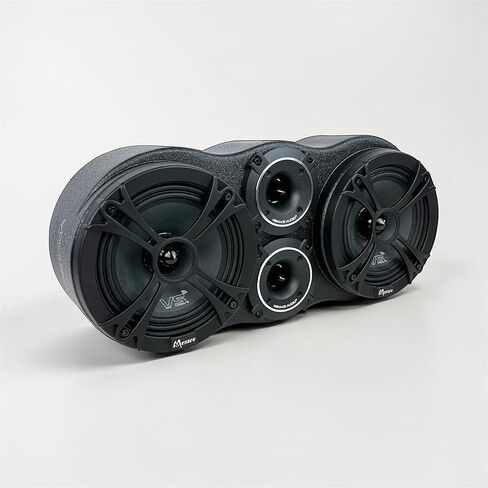 Menace AUDIO® حاوية متوسطة المدى مزدوجة محملة مقاس 6.5 بوصة مع مكبرات صوت 2 × 3.5 - رصاصات سوداء in Saudi Arabia