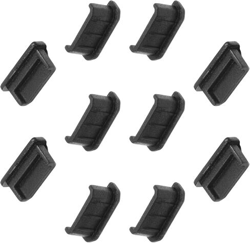 غطاء قابس منفذ HDMI صغير مضاد للغبار من السيليكون وغطاء واقي للرطوبة للتلفزيون والكمبيوتر ومقبس الطابعة الرقمية أسود 10 قطع in Saudi Arabia