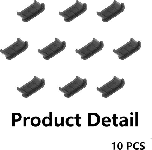 غطاء قابس منفذ HDMI صغير مضاد للغبار من السيليكون وغطاء واقي للرطوبة للتلفزيون والكمبيوتر ومقبس الطابعة الرقمية أسود 10 قطع in Saudi Arabia