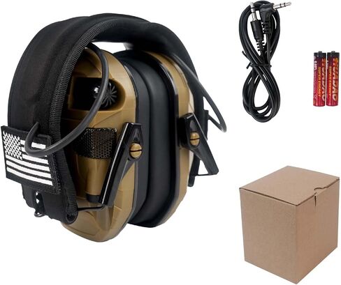 Electronic Shooting Ear Protection Earmuffs, 5X Sound Amplification Headphones with NRR 23dB Active Noise Reduction for Hunting & Gun Range in Saudi Arabia