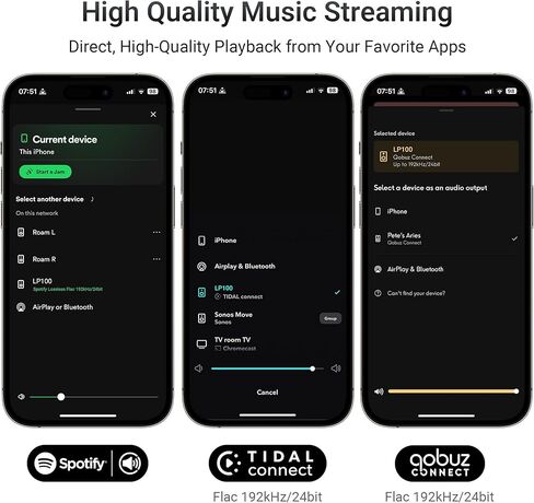 مشغل موسيقى Arylic LP100، بلوتوث لاسلكي 5.4 وWiFi Audio Preamp مع AirPlay 2، Google Cast، Spotify/Tidal/Qobuz Connect، Auracast، HDMI eARC، مدخلات بصرية/تناظرية، 192 كيلو هرتز/24 بت عالي الدقة in Kuwait