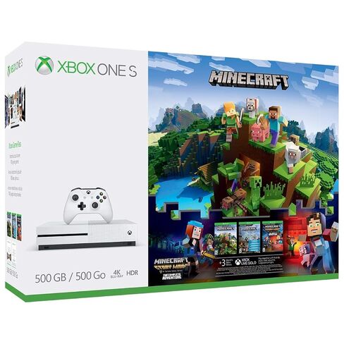 Xbox One S 500GB Console - Minecraft Complete Adventure Bundle [Discontinued] (Renewed) in Saudi Arabia