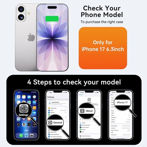 BOPPS 2025 حافظة بطارية جديدة لهاتف iPhone 17 مع حامل، غطاء شاحن ممتد نحيف للغاية 8500 مللي أمبير قابل لإعادة الشحن وقوي لهاتف iPhone 17 حافظة شحن - 6.3 بوصة أسود in Saudi Arabia