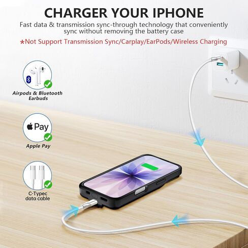 BOPPS 2025 حافظة بطارية جديدة لهاتف iPhone 17 مع حامل، غطاء شاحن ممتد نحيف للغاية 8500 مللي أمبير قابل لإعادة الشحن وقوي لهاتف iPhone 17 حافظة شحن - 6.3 بوصة أسود in Saudi Arabia