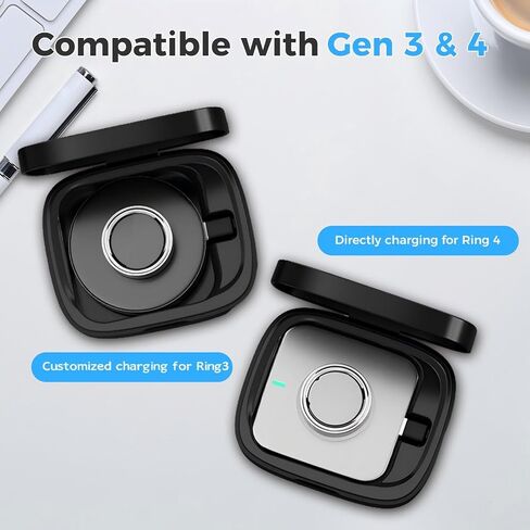 حافظة شحن محمولة عالمية لـ Oura Ring Gen 4 & Gen 3، شاحن سفر، تناسب جميع أحجام Oura Ring 4 و3، عمر بطارية 30 يومًا (الشاحن الرسمي غير متضمن) in Saudi Arabia