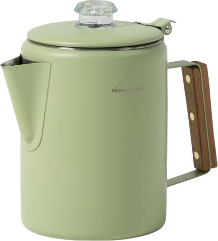 Percolator Coffee Maker – 9 Cup Stainless Steel Outdoor Brewing Pot for Campfire, Stovetop & Backpacking Adventures (Includes extra Glass Knob) in Saudi Arabia