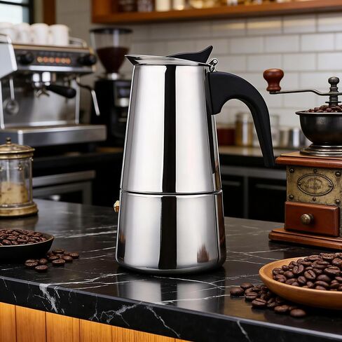 1PCS Stainless Steel Coffee Urns - Mocha Espresso Latte Percolator Stove Coffee Maker - Drink Tool in Saudi Arabia
