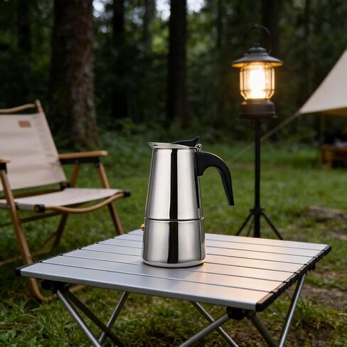 1PCS Stainless Steel Coffee Urns - Mocha Espresso Latte Percolator Stove Coffee Maker - Drink Tool in Saudi Arabia