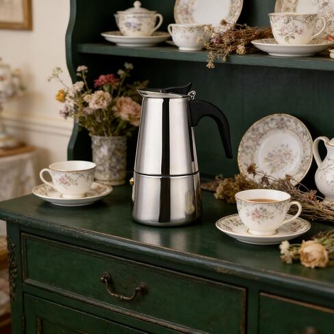 1PCS Stainless Steel Coffee Urns - Mocha Espresso Latte Percolator Stove Coffee Maker - Drink Tool in Saudi Arabia