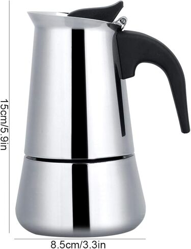 1PCS Stainless Steel Coffee Urns - Mocha Espresso Latte Percolator Stove Coffee Maker - Drink Tool in Saudi Arabia