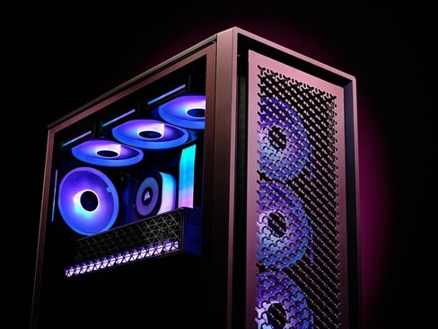 CORSAIR Frame 4000D Vault Series Modular Mid-Tower ATX PC Case – High Airflow, InfiniRail Fan Mounting System, Modular Customization, Spacious Interior, GPU Anti-Sag – Galaxy in Saudi Arabia