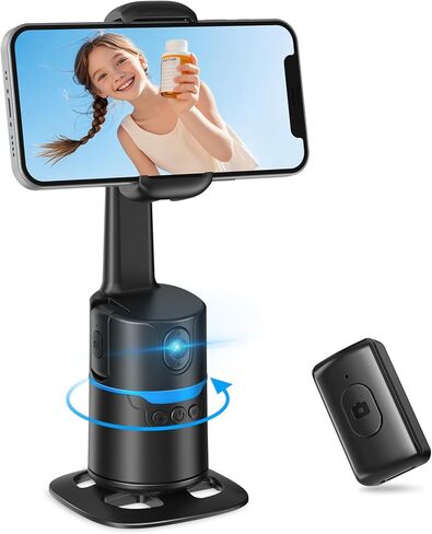 حامل ثلاثي لتتبع الوجه التلقائي لهاتف iPhone، حامل ثلاثي لتتبع الوجه يدور تلقائيًا 360 درجة، التحكم بالإيماءات، لا يتطلب تطبيق، مثبت Gimbal للهواتف الذكية، لبث الفيديو المباشر، والتسجيل in Kuwait