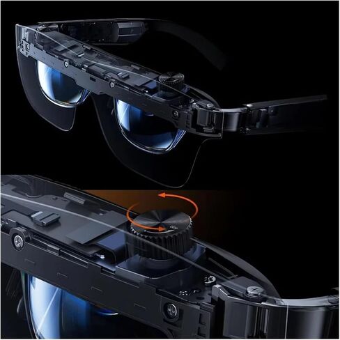 Compatible for Meizu StarV View AR Smart Glasses 3D Max Private Cinema AI Glasses VR Private Theater 0°~600° Myopia HD Viewing Screen Glasses(Gray) in Saudi Arabia