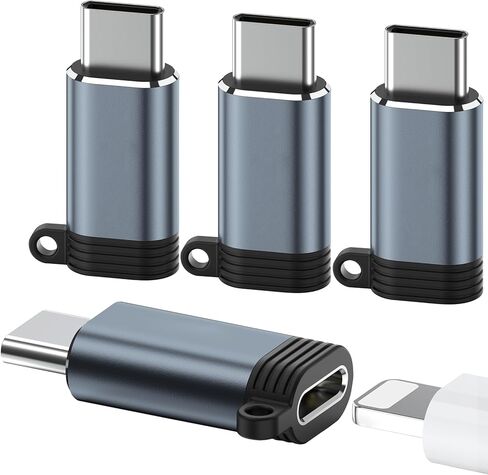Herfair 4Pack Lightning to USB C Adapter for Fast Charging & Data Transfer Compatible with iPhone 15/16/17 Pro/17 Pro Max,Charger Accessory,Port Converter Gender Changer, Not for Audio/OTG in Saudi Arabia