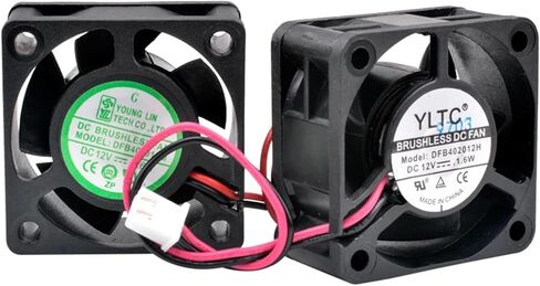DFB402012M DFB402012H 4cm 40mm Fan 40x40x20mm DC12V 1.6W 2pin Dual Ball Cooling Fan for Small Devices with 1U Power Supply(DFB402012M 8000rpm) in Saudi Arabia