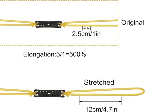 Yolyoo 5pcs Slingshot Replacement Band Sets Elastic Rubber Bands Heavy Pull Slingshot Fits Most Tubular Designs for Hunting Catapults Outdoor Shooting in Saudi Arabia