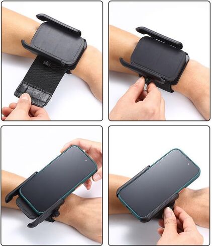 Wristband Phone Holder with Running Armband Cell Phone Armband 360° Rotatable Wristband Phone Holder for iPhone Sumsung Galaxy Android Smartphone Fitness Treadmill Walking Pad Trekking Hiking in Saudi Arabia