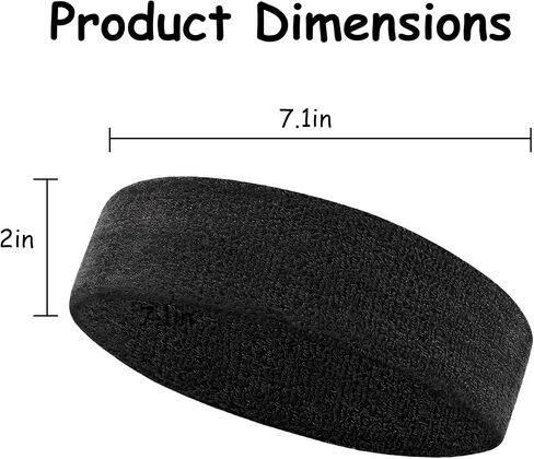 Black 1 Inch Elastic Sports Bicep Band Moisture Wicking Sweatband Armband for Football Running Soccer and Workout in Saudi Arabia