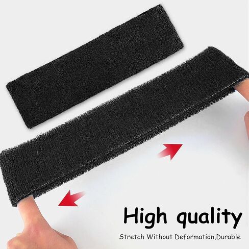 Black 1 Inch Elastic Sports Bicep Band Moisture Wicking Sweatband Armband for Football Running Soccer and Workout in Saudi Arabia