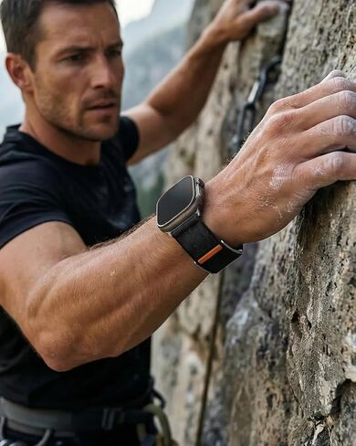 Nylon Sport Band Compatible with Amazfit Helio Strap Apple Watch Combo Band, Adjustable Fitness Wristband with Metal Bumper Case for Helio Strap & iWatch 44/45/46/49mm in Saudi Arabia
