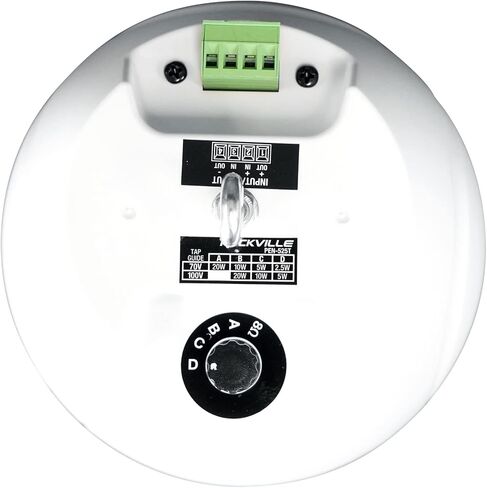 Rockville RCS180-6 Bundle: 180 Watt 6-Zone Commercial Amplifier with Bluetooth, (8) PEN-525T 5.25 in 70V Pendant Speakers 35-Watt RMS 8 Ohm, White, 9 Items in Saudi Arabia