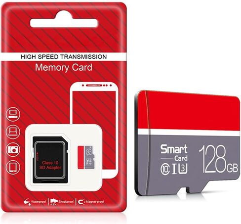 128GB Micro SD Card, High Speed Memory Card, A1, C10, U1 Memory TF Card for Camera, Dash Cam, Smartphone, Tablet, Drone (Gray) in Saudi Arabia
